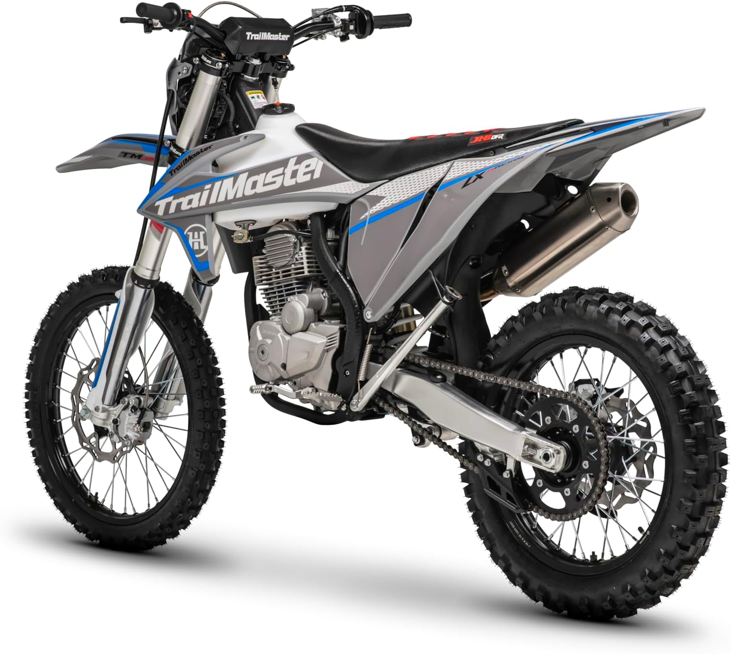Trailmaster JHL Pro Series TM LX250 Premium Mid-Size Dirt Bike, Electric Start, Extended Frame, 21 inch Front tire, 37.4 seat Height, Manual Trans