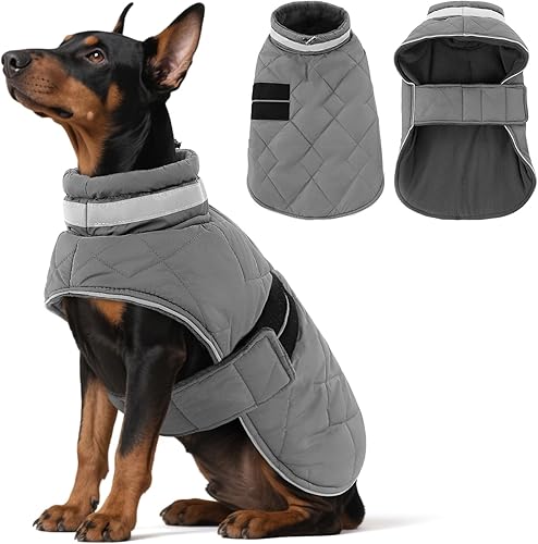 KAMA BRIDAL Dog Winter Coat Warm Padded Puppy Jacket Windproof Water Resistant C
