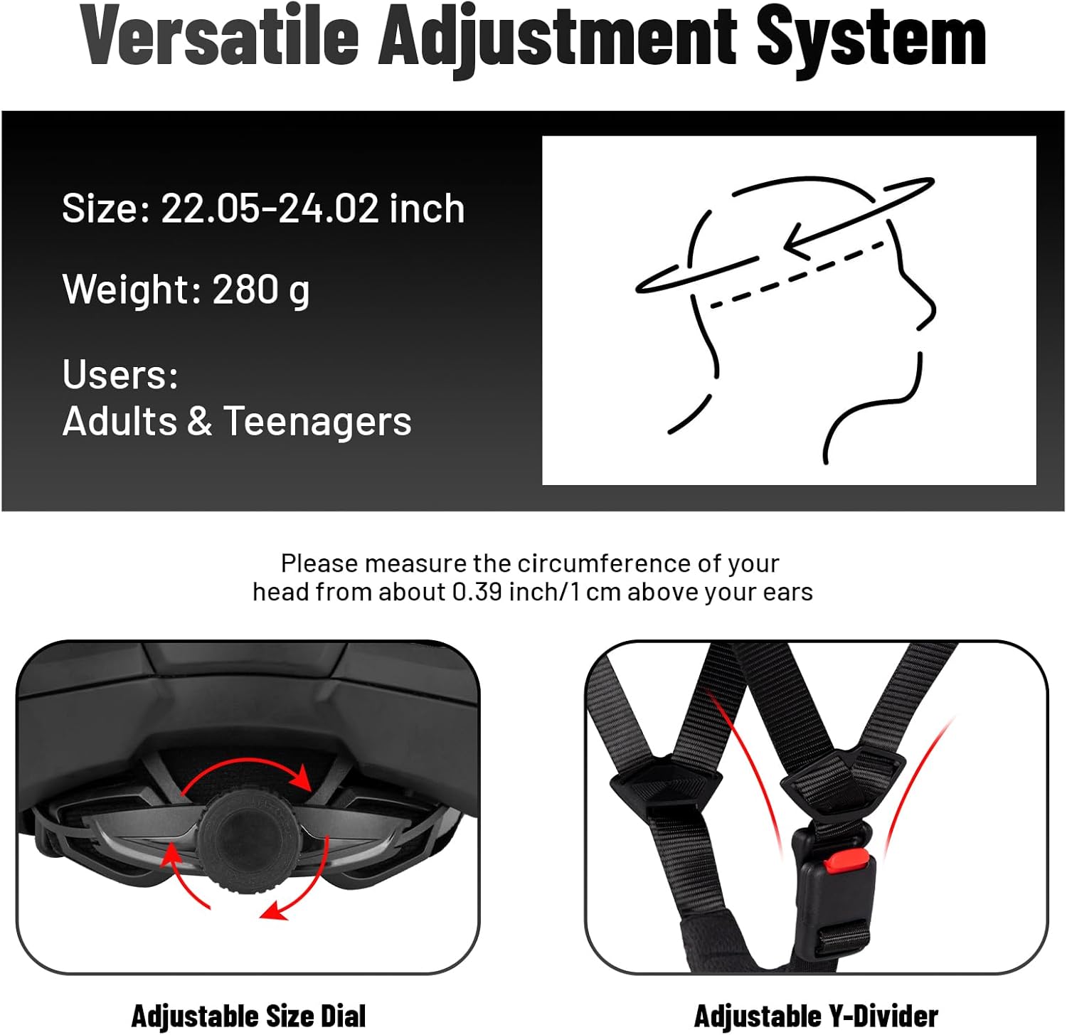 Adult Bike Helmet, SIFVO Road Bike Helmet Adjustable 55-58cm, Magnetic Buckle Lightweight Cycle Helmet for Men and Women Commuting Cycling Scooter Helmet