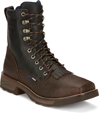 Tony Lama Men's TW3430 High Range 8 Waterproof Comp Toe Lace-Up Work Boot