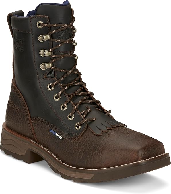 Tony Lama Men's TW3430 High Range 8 Waterproof Comp Toe Lace-Up Work Boot