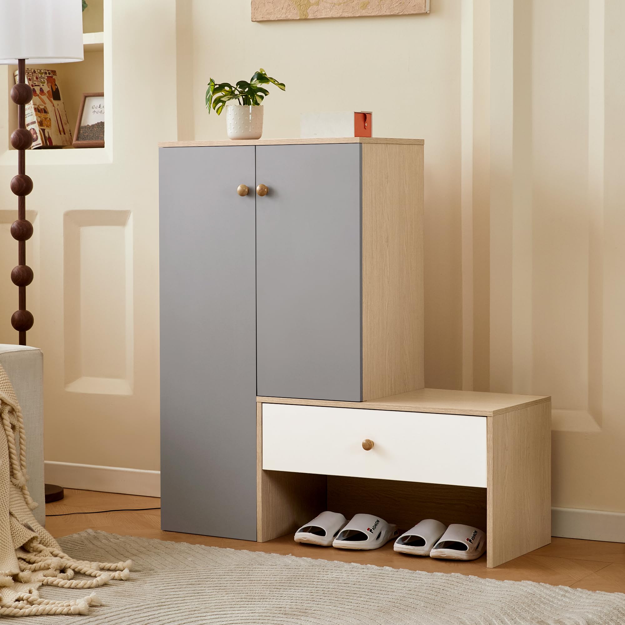 Amazon.com: THINK 30 2-in-1 Shoe Storage Bench & Shoe Cabinets
