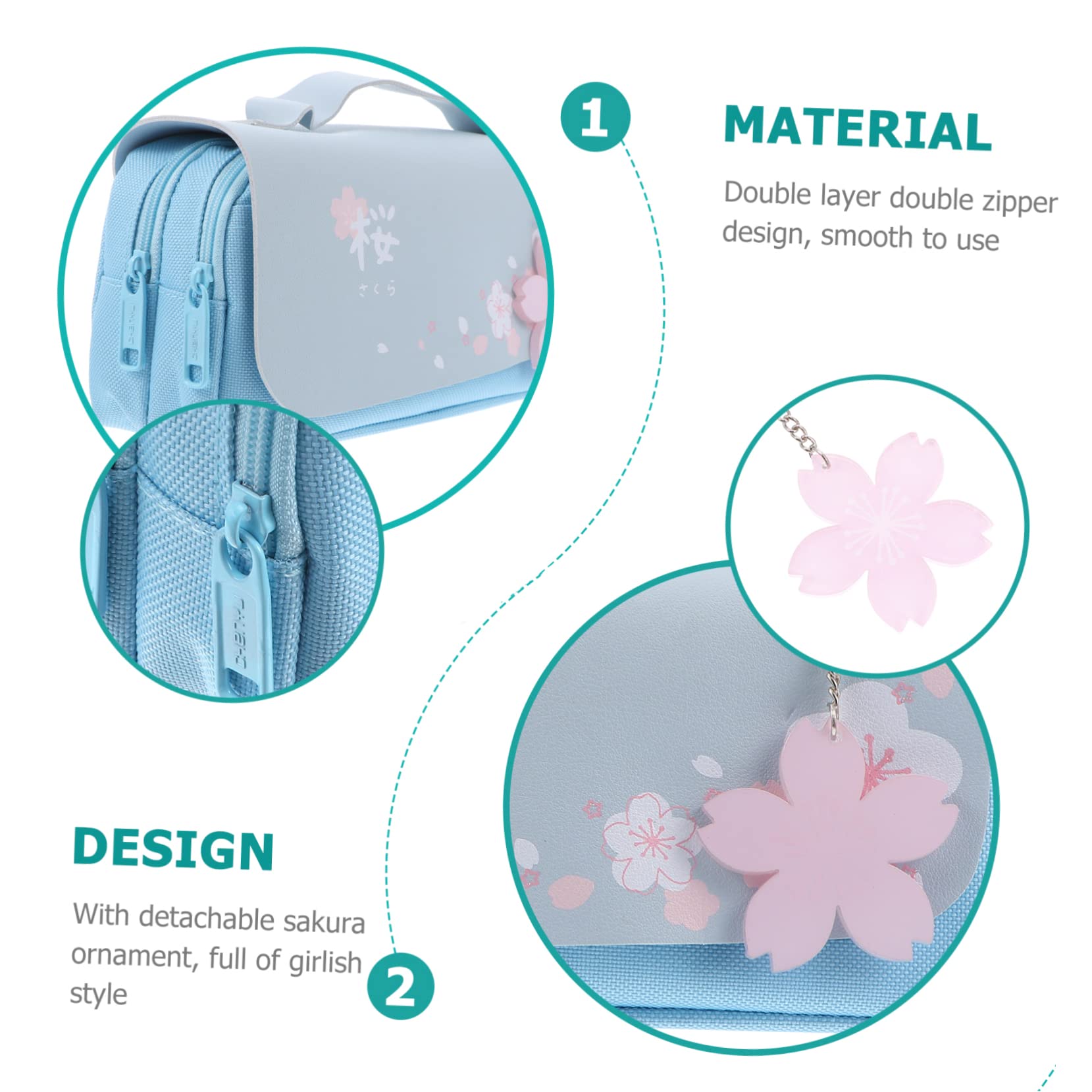 SHINEOFI 2pièces Trousse Scolaire à Grand Étui à Crayons avec Compartiments De Rangement Étudiant Pratique Et Élégant pour Et