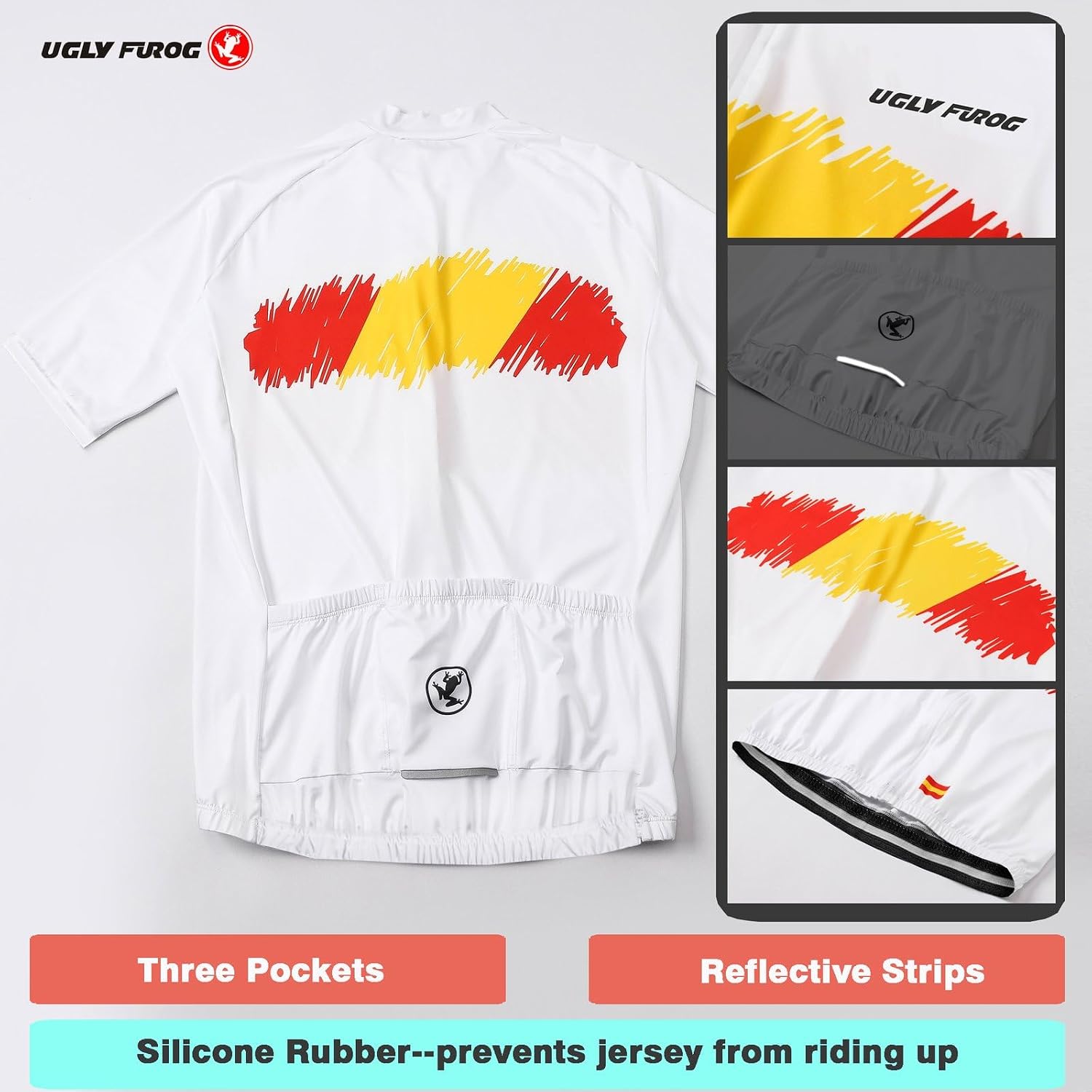 UGLY FROG Pro Team Summer Men's Cycling Jersey Set Bib Shorts with 3D Padded Cycling Kits