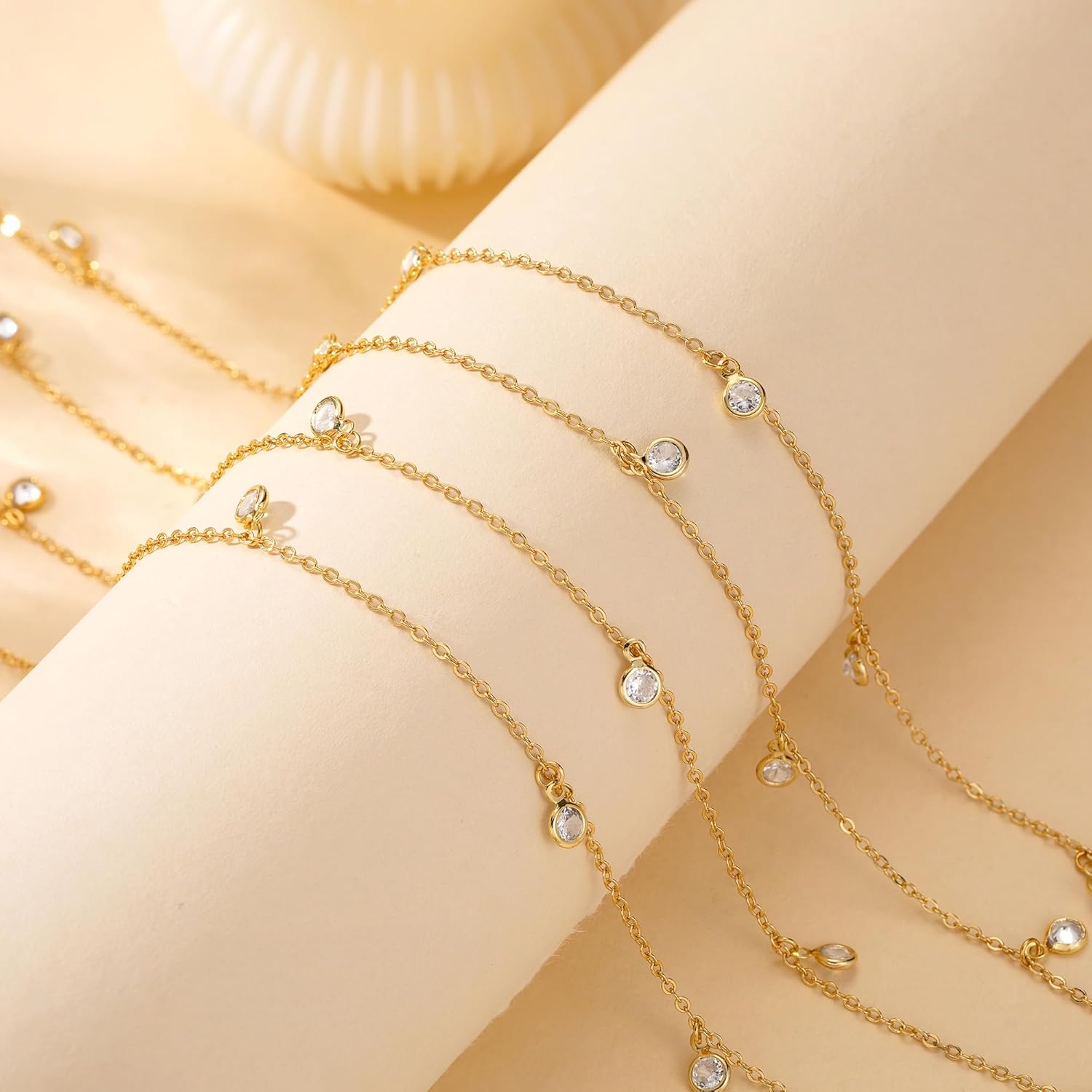 CHESKY Waist Chain for Women, Dainty Gold Plated Belly Chain for The Waist Adjustable Waterproof Sexy Bikini Satellite Beads Sparkle Chain Simple Body Chain Summer Jewelry Gifts for Women - Image 7