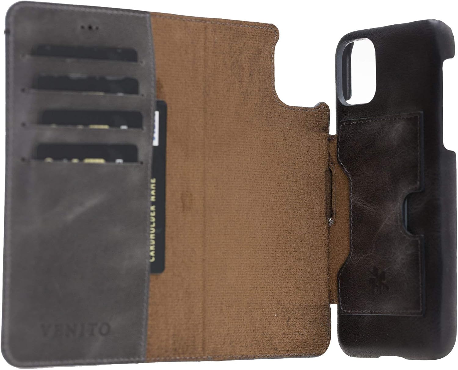 Get Special Price Venito Florence Leather Wallet Phone Case Compatible with iPhone 12 Pro Max (6.7 inch) - Extra Secure with RFID Blocking - Detachable Phone Wallet (Faded Gray) Super Big Clearance! Venito Florence Leather Wallet Phone Case Compatible with iPhone 12 Pro Max (6.7 inch) - Extra Secure with RFID Blocking - Detachable Phone Wallet (Faded Gray)