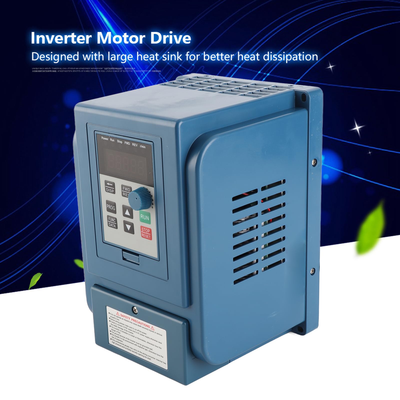 Inverter a Frequenza Variabile 380V 4KW Trifase con Display Digitale, VFD per Fresatrice CNC, Impermeabile, AT3-4000X