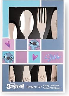 Stitch 4tlg EDS Cutlery set: EDS, mit Prägung, im GK