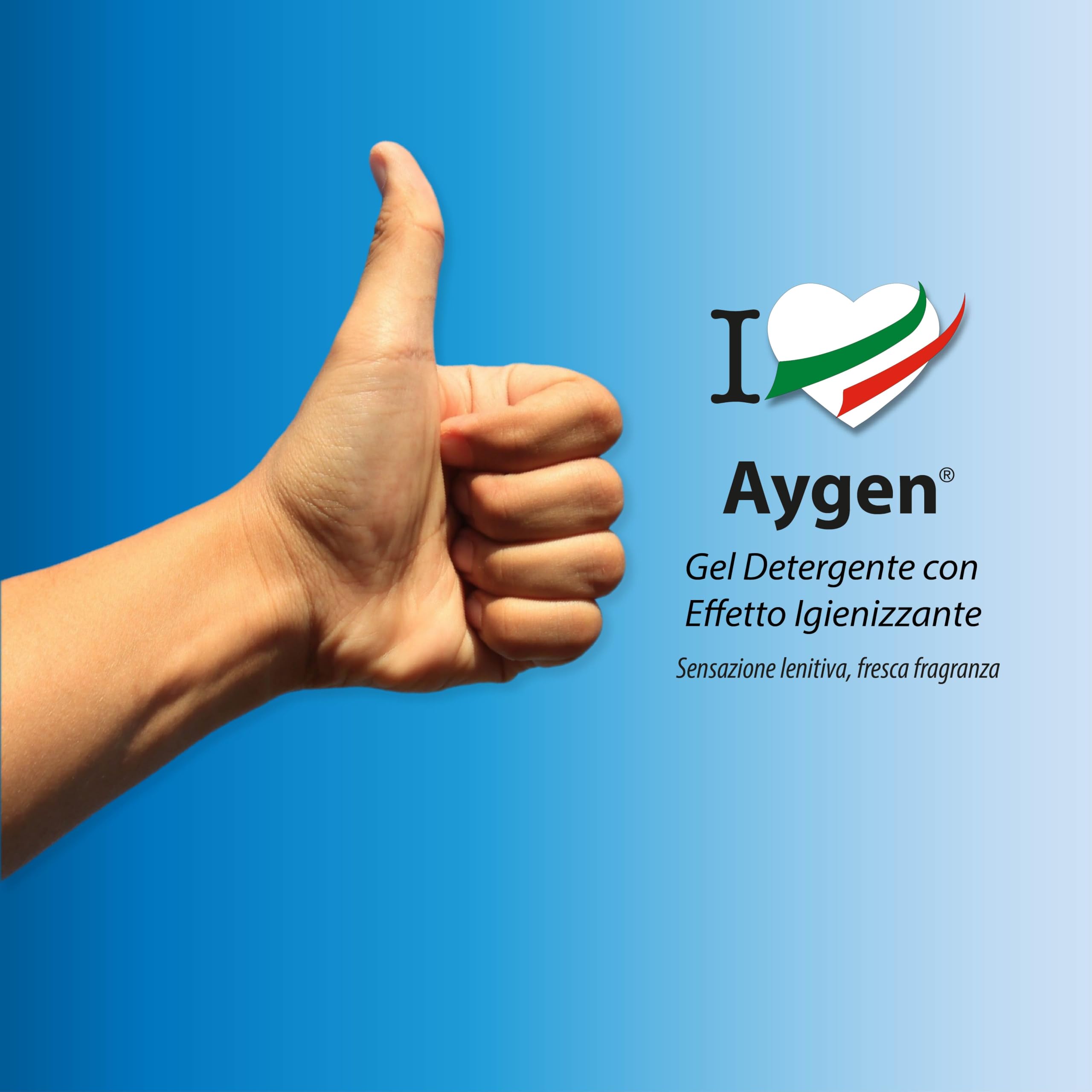Aygen Gel Detergente Mani con Effetto Igienizzante – Mani Fresche e Morbide, con Olio Essenziale di Limoni di Sicilia, Asciugatura Rapida, Non Appiccica