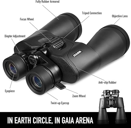 Miniatura 6 de GAIARENA - Prismáticos con zoom para adultos de alta potencia de 10-25 x 60 pulgadas con lente multicapa de banda ancha, prisma todo BAK-4 y aumento