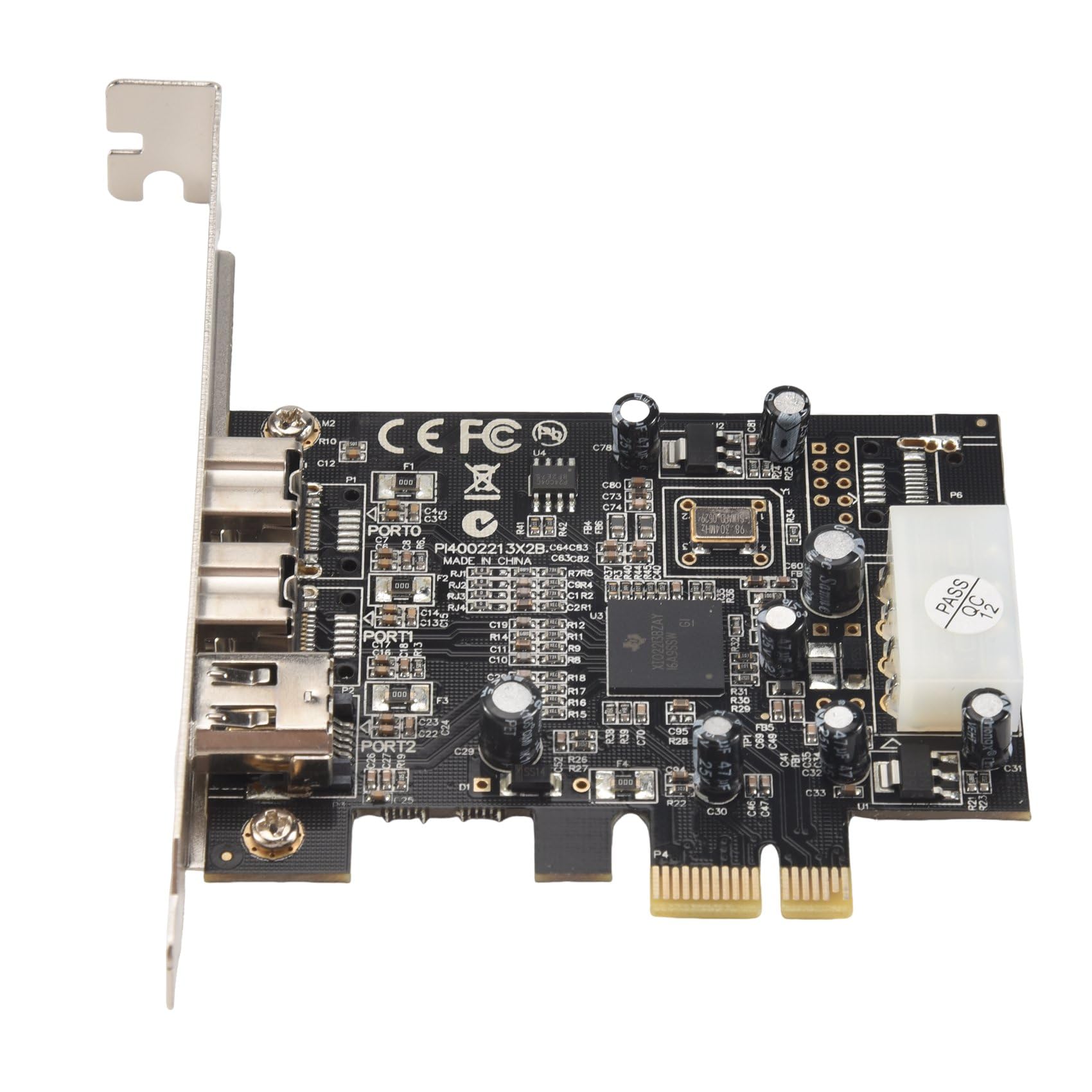 PEX30016 3-portowy chipset IEEE 1394 Firewire 1394B i 1394A PCIe 1.1 X1 TI XIO2213B wymaga starszego sterownika