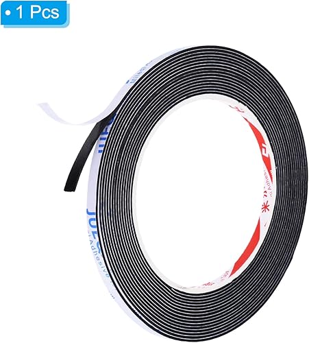 Miniatura 3 de PATIKIL Cinta de espuma de sellado de 16.4 pies, 0.197 pulgadas de ancho y 0.039 pulgadas de grosor, burlete de puerta de una sola cara para