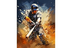 DIY Paint by Number Kit Beginner Sports Paint by Numbers for Adults...