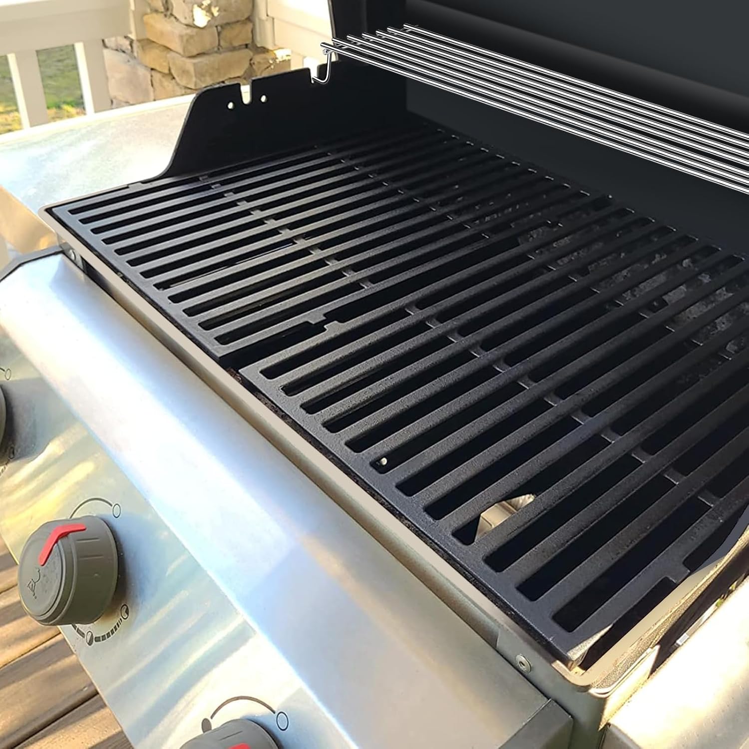 Grill Grates for Weber Spirit e310, 17.5" Grates for Weber Spirit I & II 300 Series, Spirit E/S-310, E/S-320, E/S-330, Spirit 700, Genesis 1000-3500, Genesis Silver Gold Platinum B/C, 7638 7639