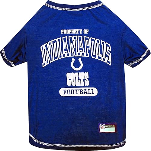 NFL Indianapolis Colts Camiseta para perro, pequeña. - Camiseta con licencia para mascotas, de color, con logotipos del equipo - Materiales premium