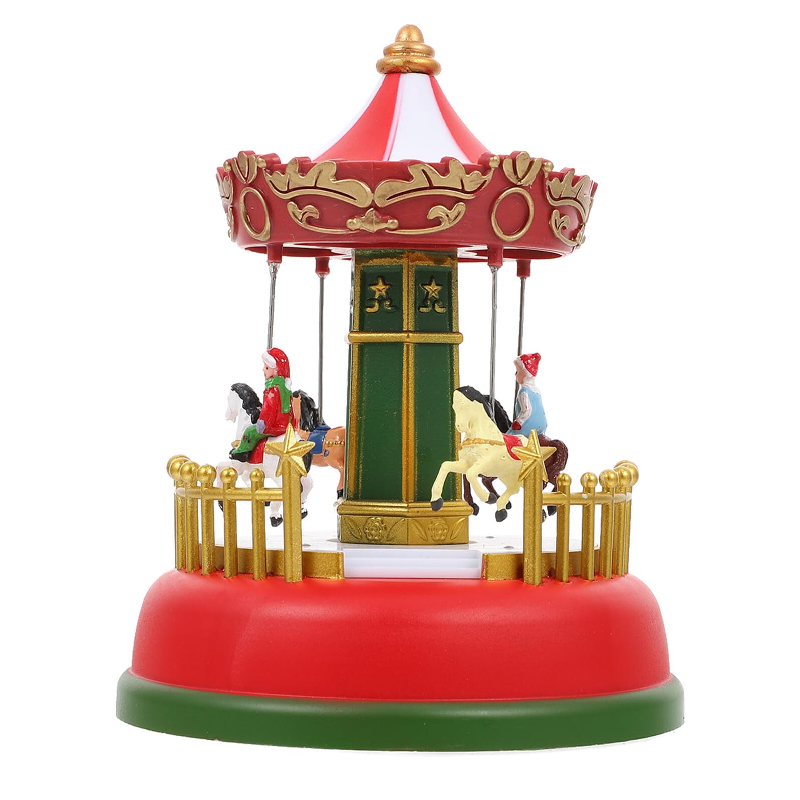 GALPADA Carillon a Giostra Rotante Luminoso Musica Decorazione da Tavolo Natalizia in Plastica Ornamento Creativo per e Regalo di Compleanno