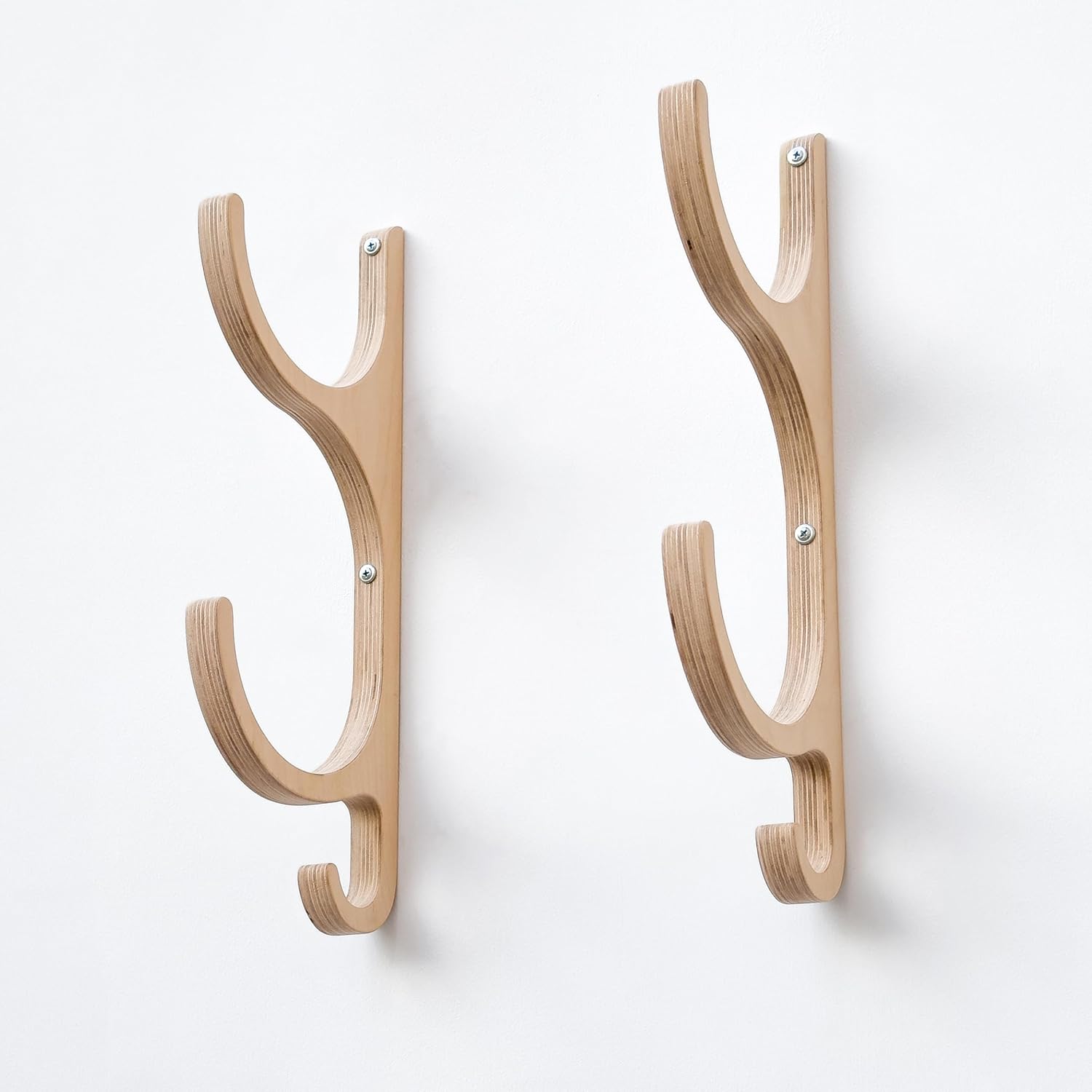 Wall Mounted Wooden Hooks for Yoga mat, Storage Rack, Gym Fitness Class Room mats Organizer, Holds Mats Towels (Uncoated, 1 Tier: 10.4 in х 6.8 in х 5.5 in)