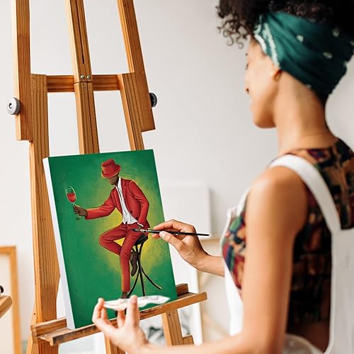 Miniatura 3 de Nuberlic Kit de pintura de lienzo de 8 x 10 pulgadas, lienzo predibujado para pintar, sorber y pintura para adultos, regalo de cumpleaños, kit de