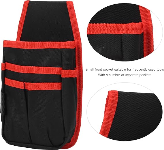 Electrician Waist Bag, Multi Functional Compact Design Durable Material Multiple Pockets Tool Pouch for Electricians Technicians in Construction Maintenance Electrical Repairs