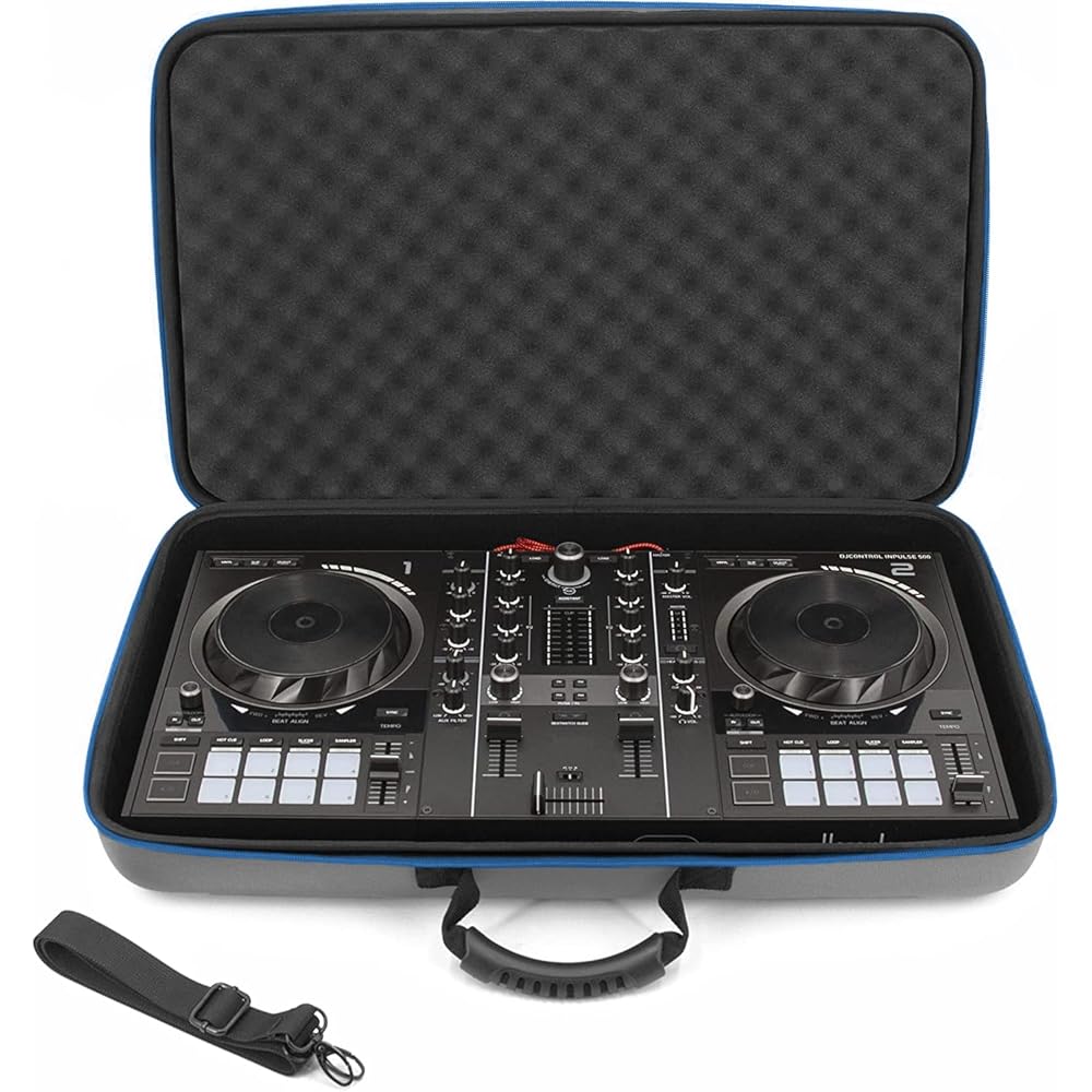 Ddj Flx4 Hzycwgone Case For Hercules Inpulse 500,for Native Instruments Traktor Kontrol S4 Mk3,for Pioneer DJ DDJ-SR2/SR, Travel Carry Cover Shoulder Bag Backpack For Headphone,Tablet,Cable(Blue Dj Controller