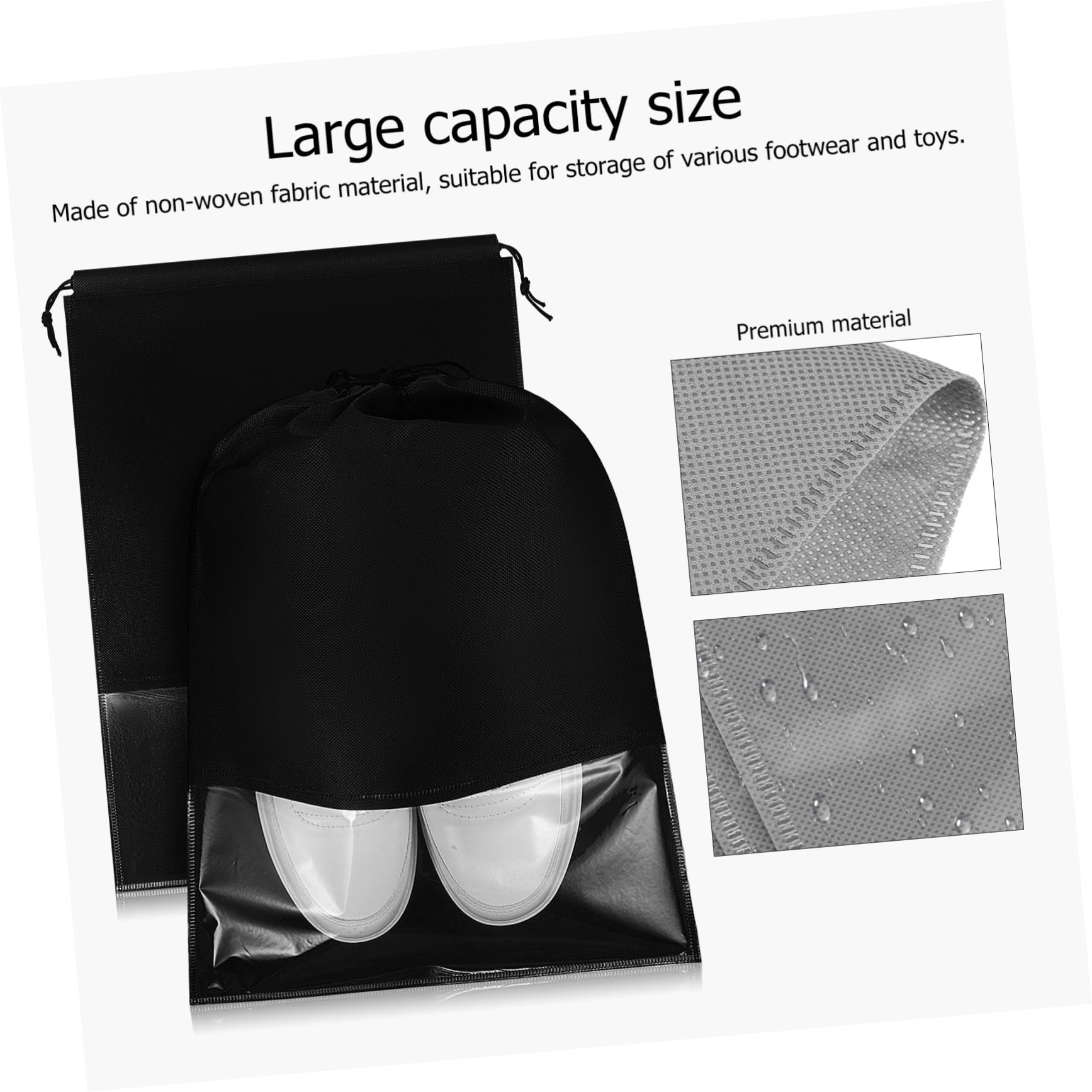 20pezzi Borsa Per Scarpe Da Viaggio Coulisse Sacchetto Per Scarpe Trasparente Portatile Adatto Per Pantofole e