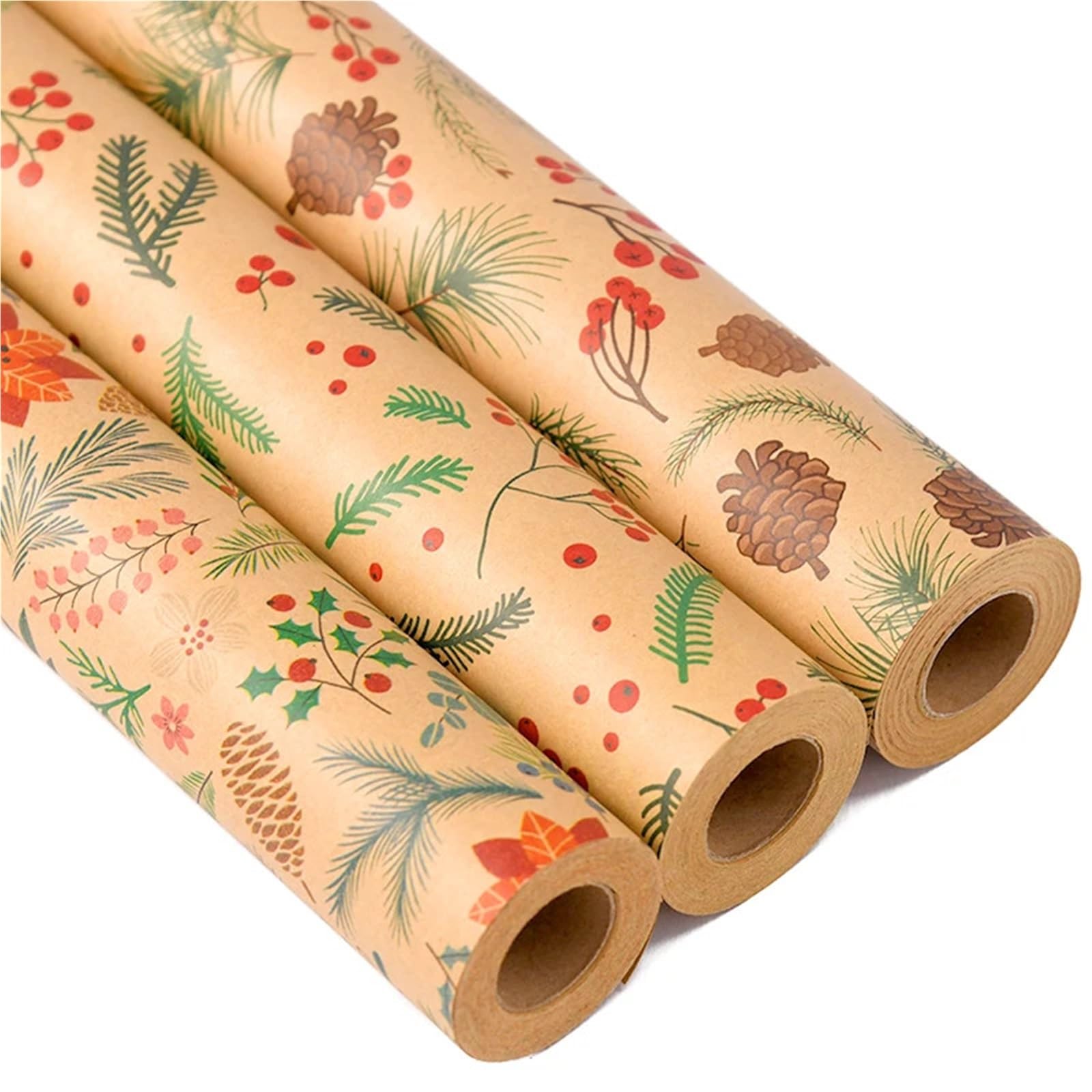 3 Rollen/Set 43 x 1000 cm Geschenkpapier für Valentinstag, Hochzeit | DIY Crafts Party Verpackung Blumenstrauß Verpackung Dekoration