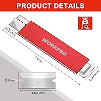 Vista 2 de WORKPRO 12-Pack Box Cutter Retractable - Utility Knife with Single Edge Razor Blade - Razor Knife Box Opener Cardboard Cutter with Metal Sheathes