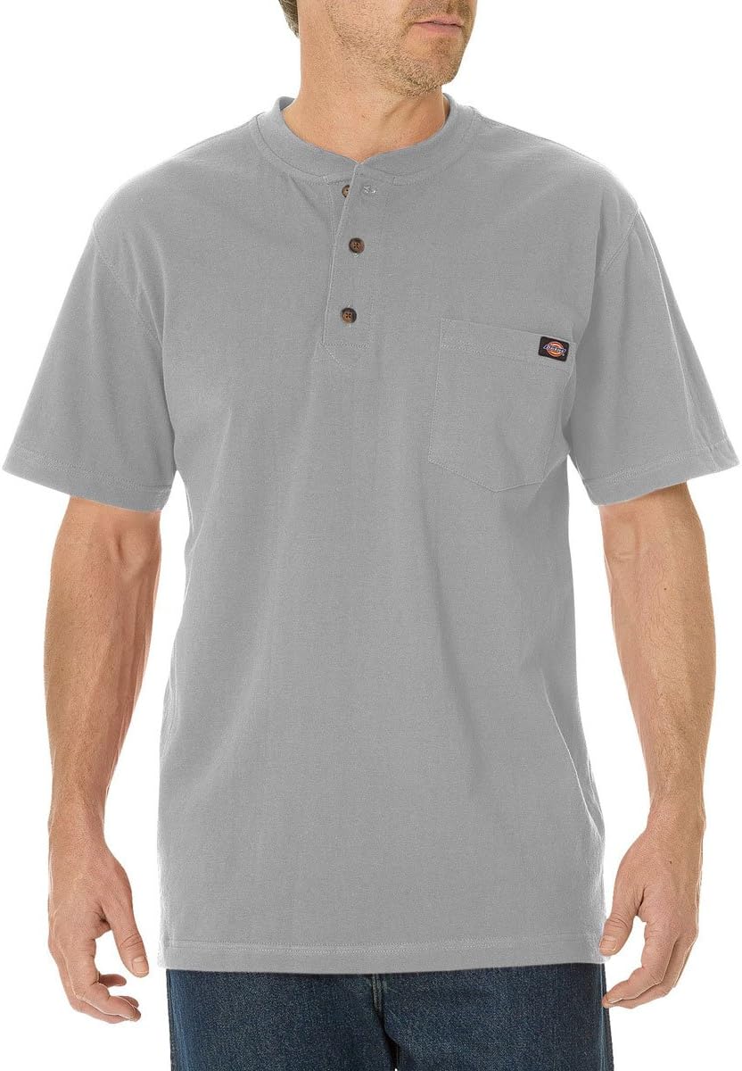 Dickies Mens Heavyweight Henley Shirts, Heather Gray, XX-Large Tall US - Image 5