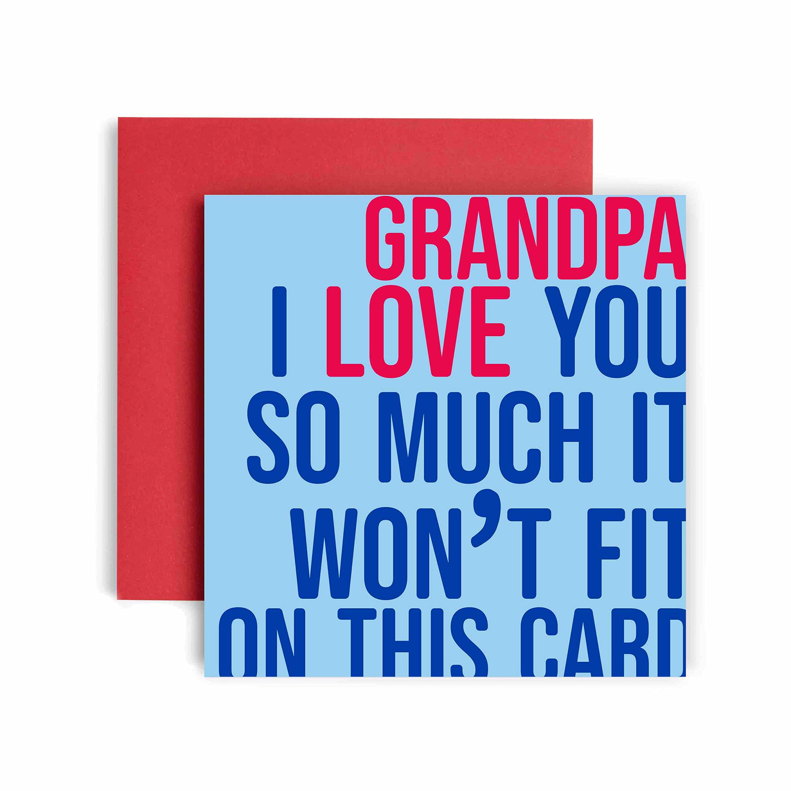 CBH194 Cartes D'anniversaire Pour Grand-père Inscription For A Special Grandad Love You Carte De Fête Des Pères Vert à Rayures