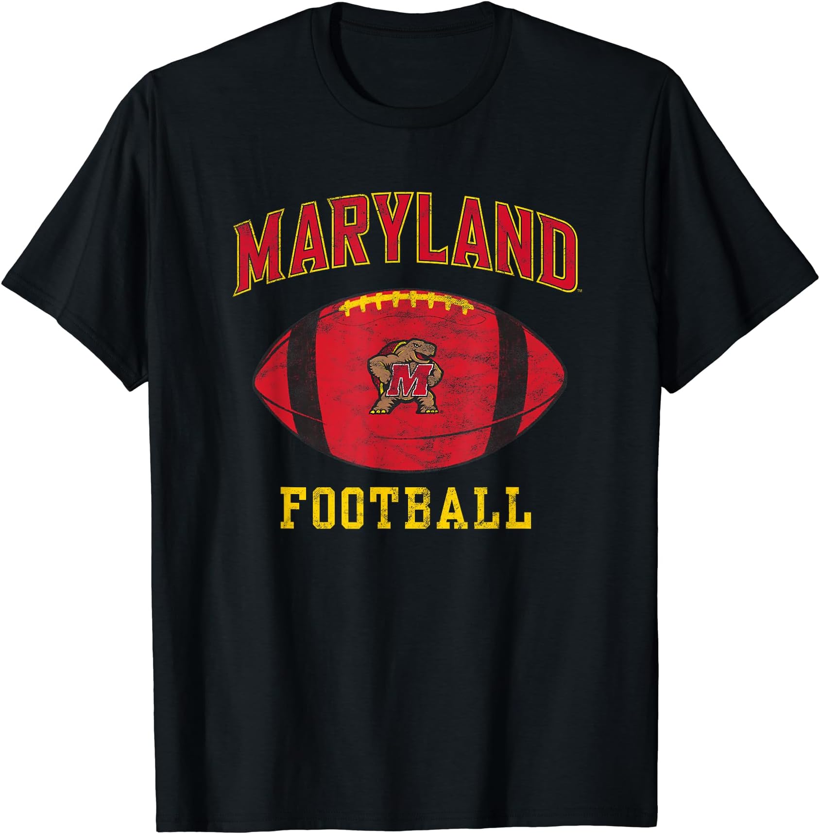 University of Maryland Terrapins Football Ball T-Shirt
