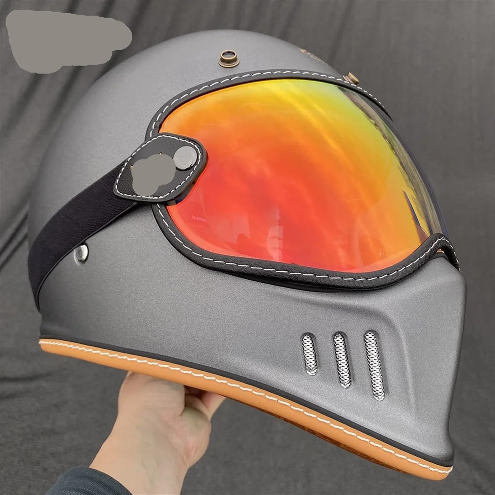 Visera para casco de moto Gafas for casco de motocicleta con visera burbuja retro y accesorios for cascos(Color 1)
