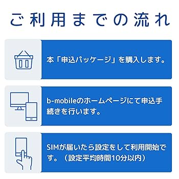 Amazon.co.jp: 日本通信 b-mobile S 190PadSIM 申込パッケージ