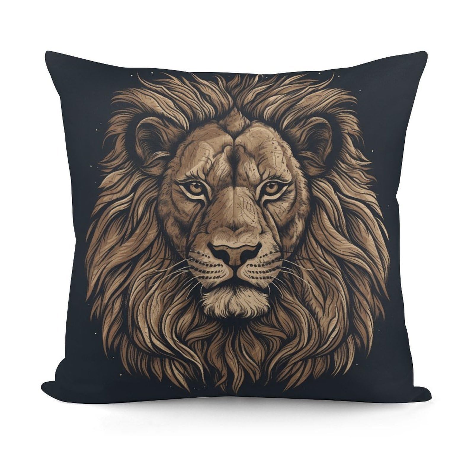 VstaDank Cartoon Lion Throw Pillow Cover Soft Square Cushion Cover Art Artwork Pillow Covers Mordern Couch Pillow Covers Decorative Cushion Case for Chair Couch Bedroom Living Room
