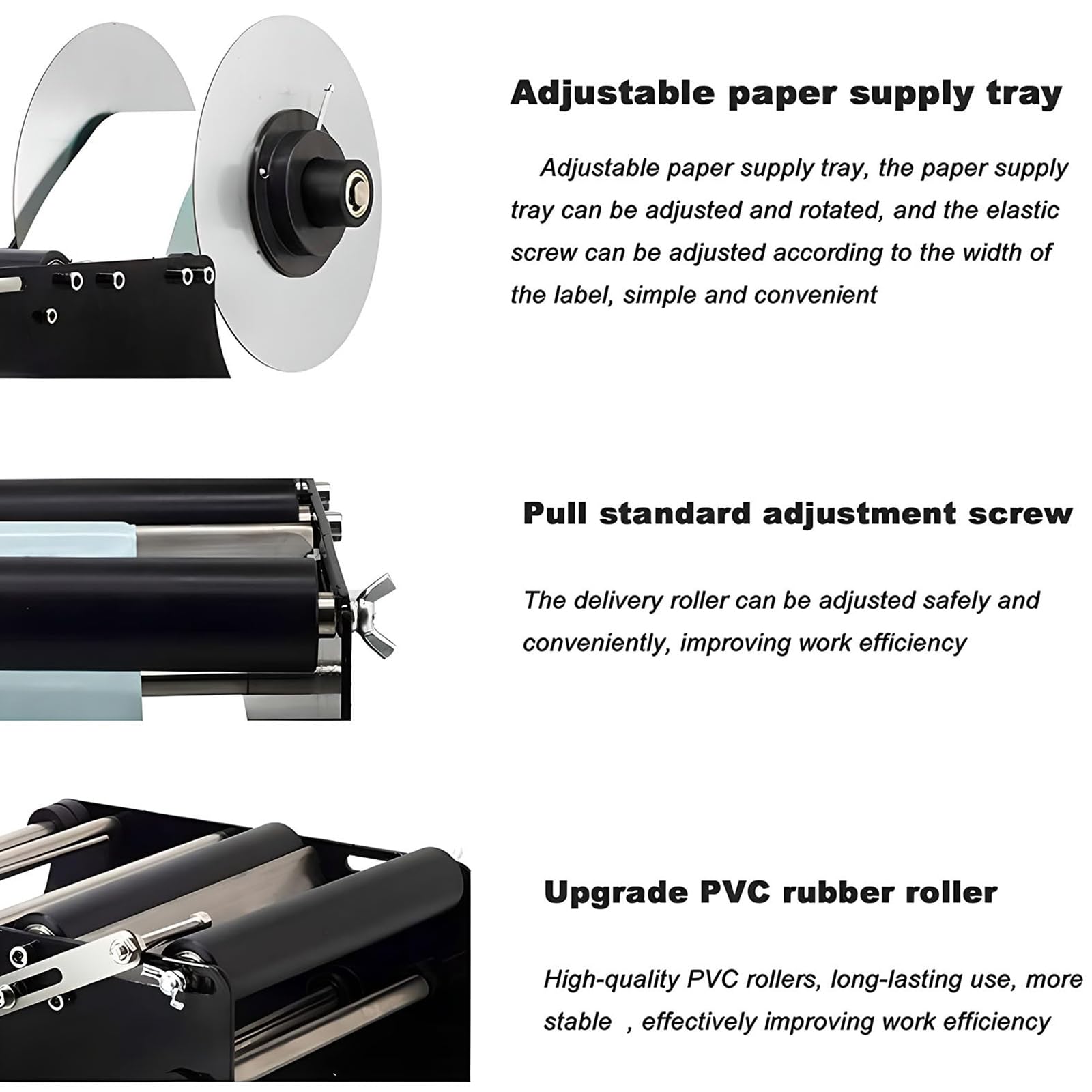 Manuelle Flaschenetikettiermaschine – verstellbarer Applikator für Flaschen, Gläser und Dosen mit 15–110 mm Durchmesser, Etiketten bis zu 30 Etiketten pro Minute