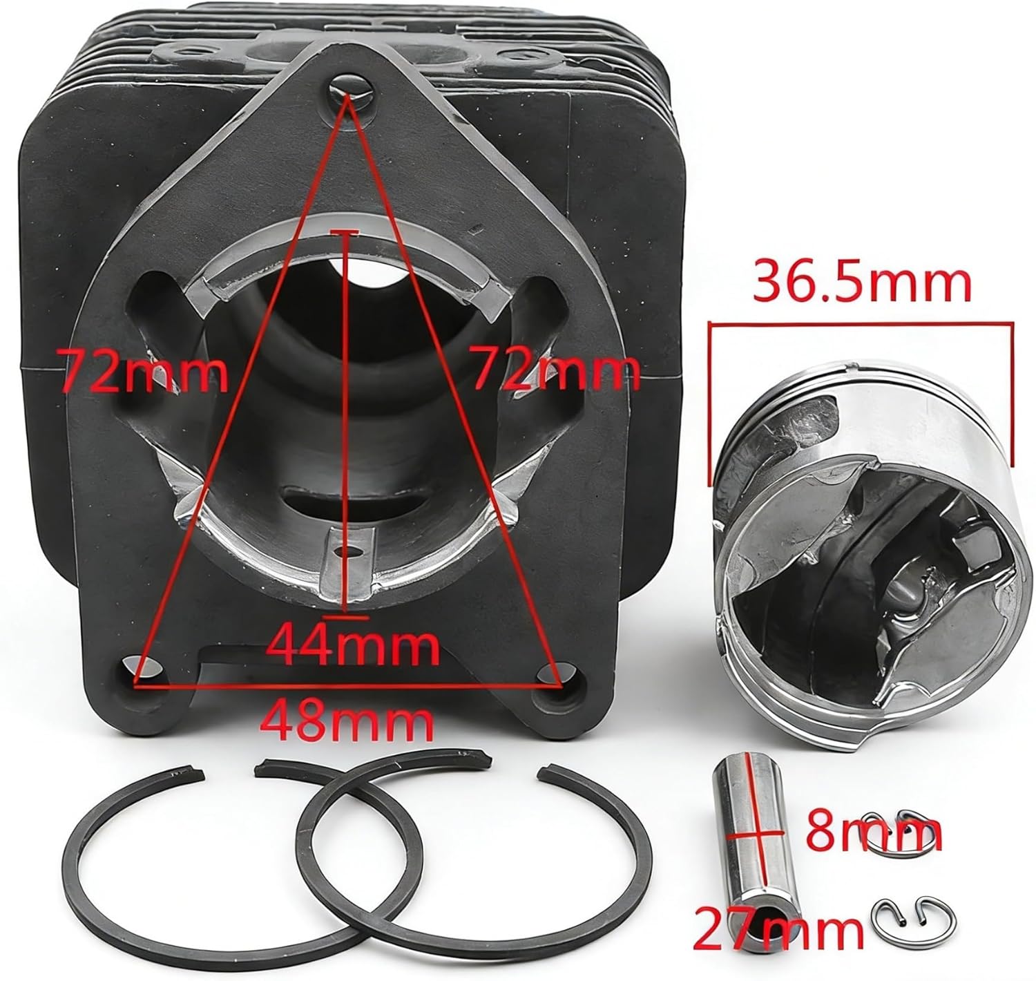 Cylinder KIT Fit for S30 ZYLINDER Assy Piston Rings CIRCLIPS PIN Assembly