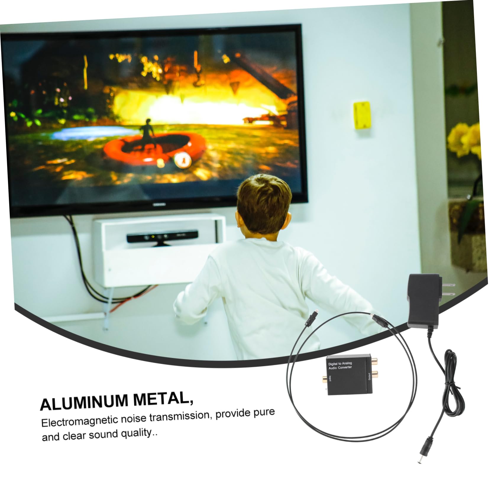 OSALADI 2pezzi Convertitore Audio Digitale Analogico Spdif Coassiale r Per Tv e Dvd Supporto Khz Design Compatto e Leggero Cavo Ottico Incluso Audio Di Alta Qualità Senza Rumori