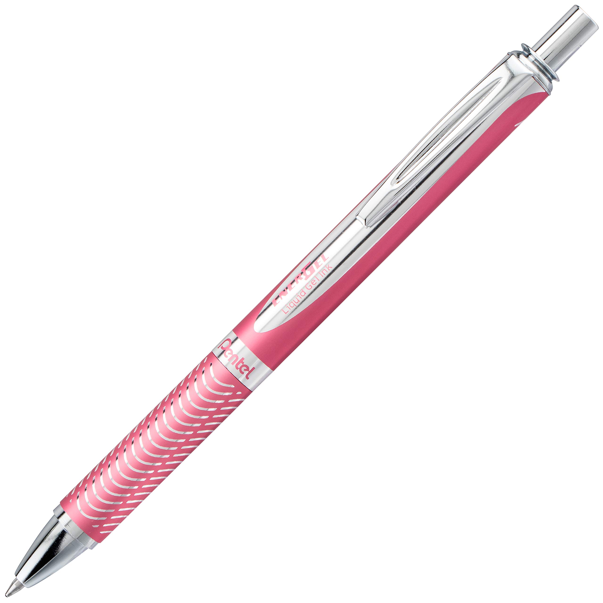 Pentel 0.7 mm punta "EnerGel Sterling nero inchiostro penna – Baby Blue (confezione da 12) rosa