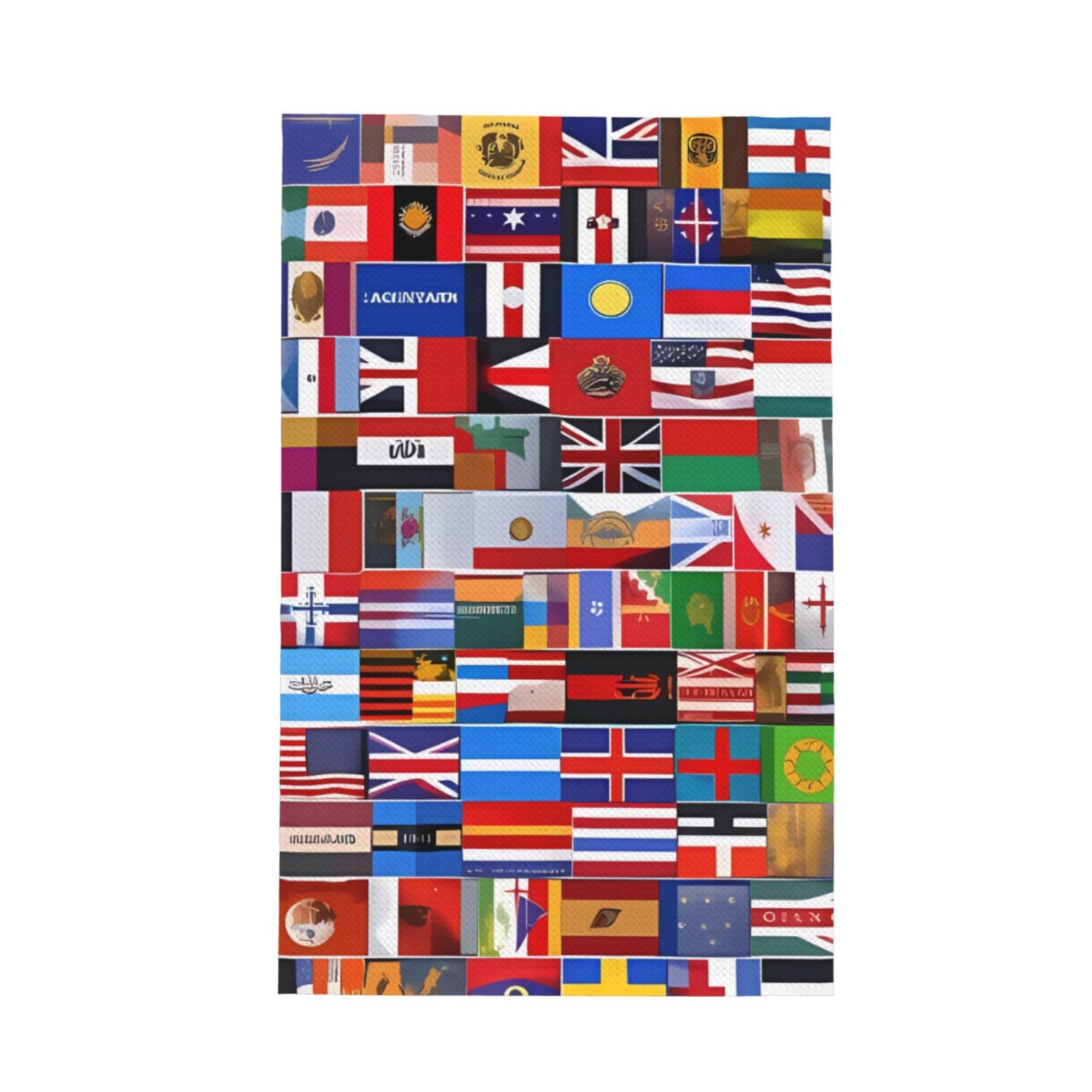 SXZVVBN Various flags Super Absorbent Microfibre Waffle Towels Fast Drying Dish Cloths Home Cafe Barista