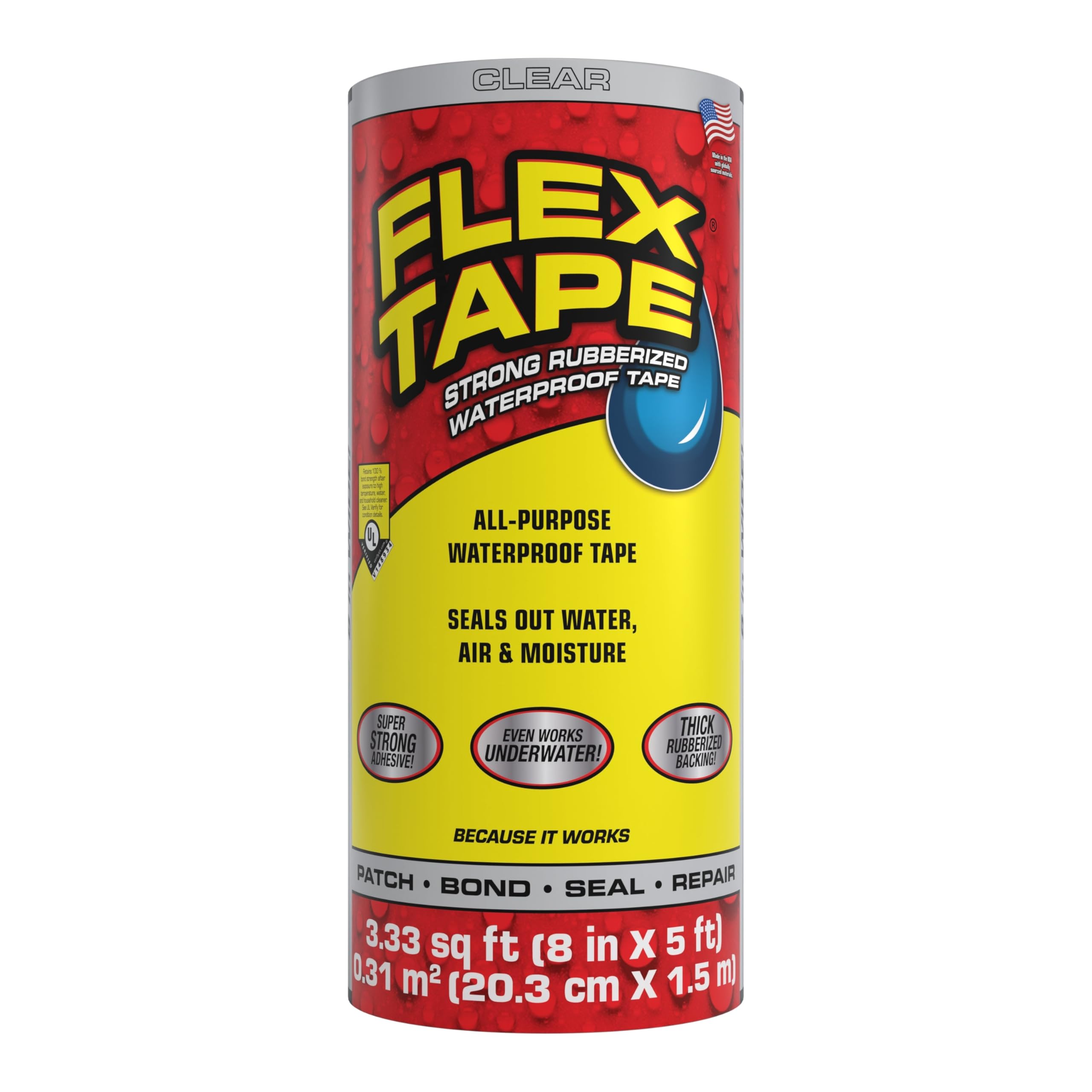 Flex Tape Rubberized Waterproof Tape, 8