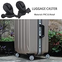 Vista 3 de 2 pares de ruedas de repuesto para equipaje 360 ruedas giratorias para maleta, color negro (W041-2)