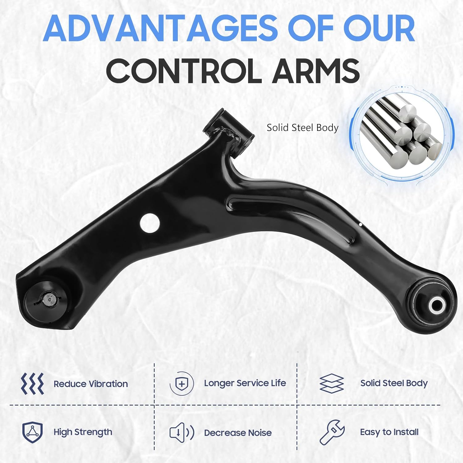 Front Lower Control Arm w/Ball Joint Assembly Suspension Kit Compatible with 2004-2012 Ford Escape 2005-2011 Mazda Tribute 2005-2011 Mercury Mariner (2pc)