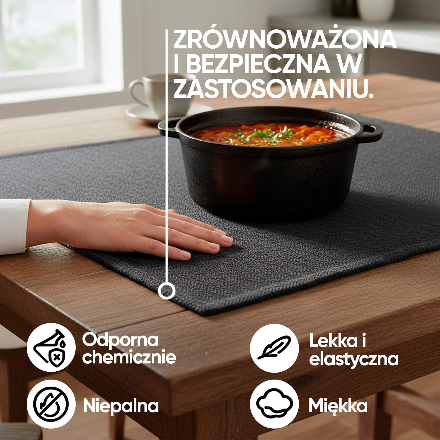 Mata ognioodporna 40×32 cm – mata ochronna przed ciepłem do grilla i warsztatu, ognioodporna podkładka odporna na temperaturę do 982 °C, niezawodnie chroni powierzchnie
