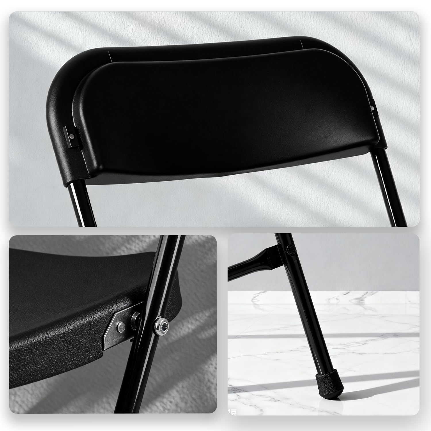 Amazon.com: VISTACASA 10 Pack Black Plastic Folding Chairs