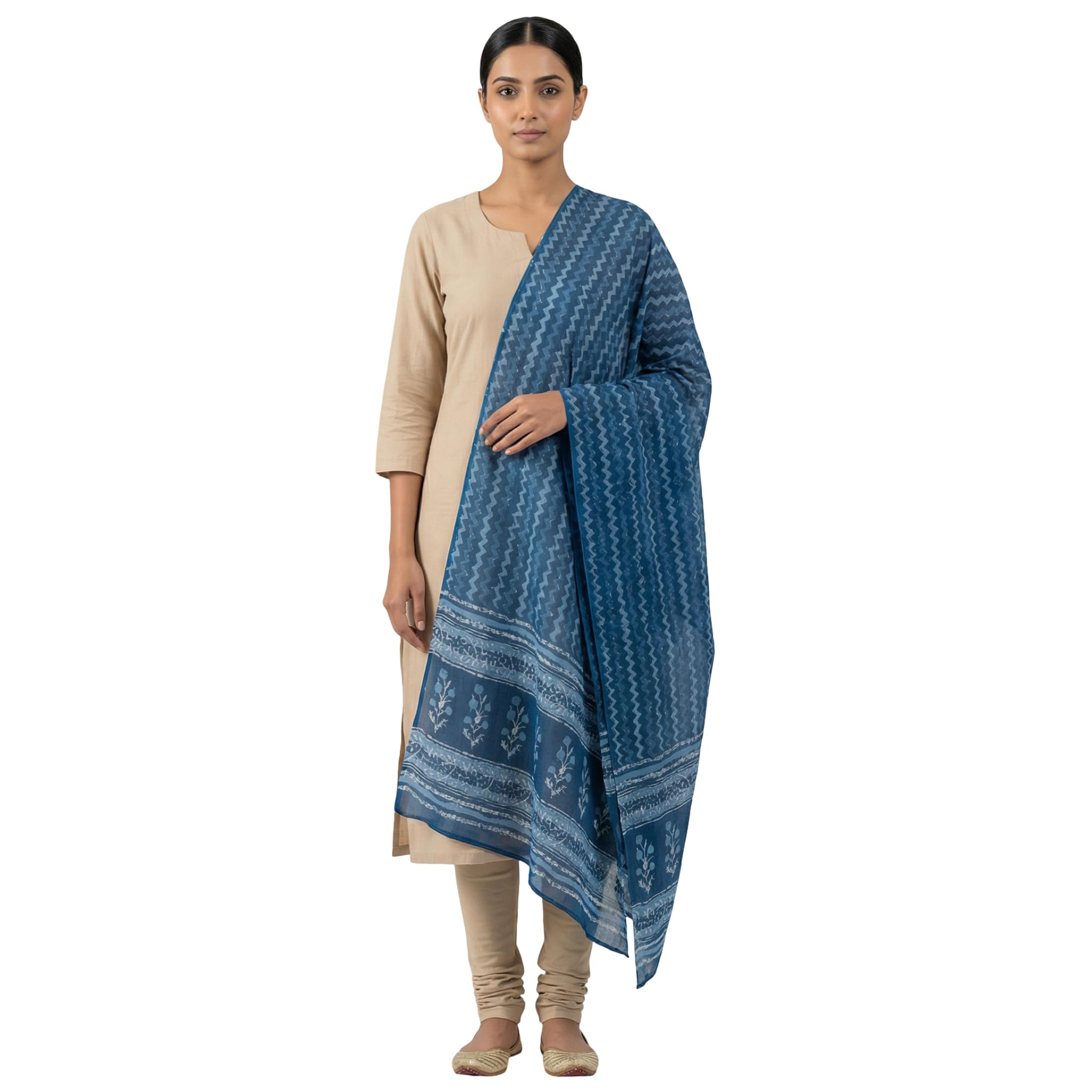 akshadeep Women’s Pure Cotton Jaipuri Printed Dupatta Collection | 2.20 Meter Lightweight Cotton Dupatta with Tassels | Traditional Block Print Design for Women & Girls-picture-25