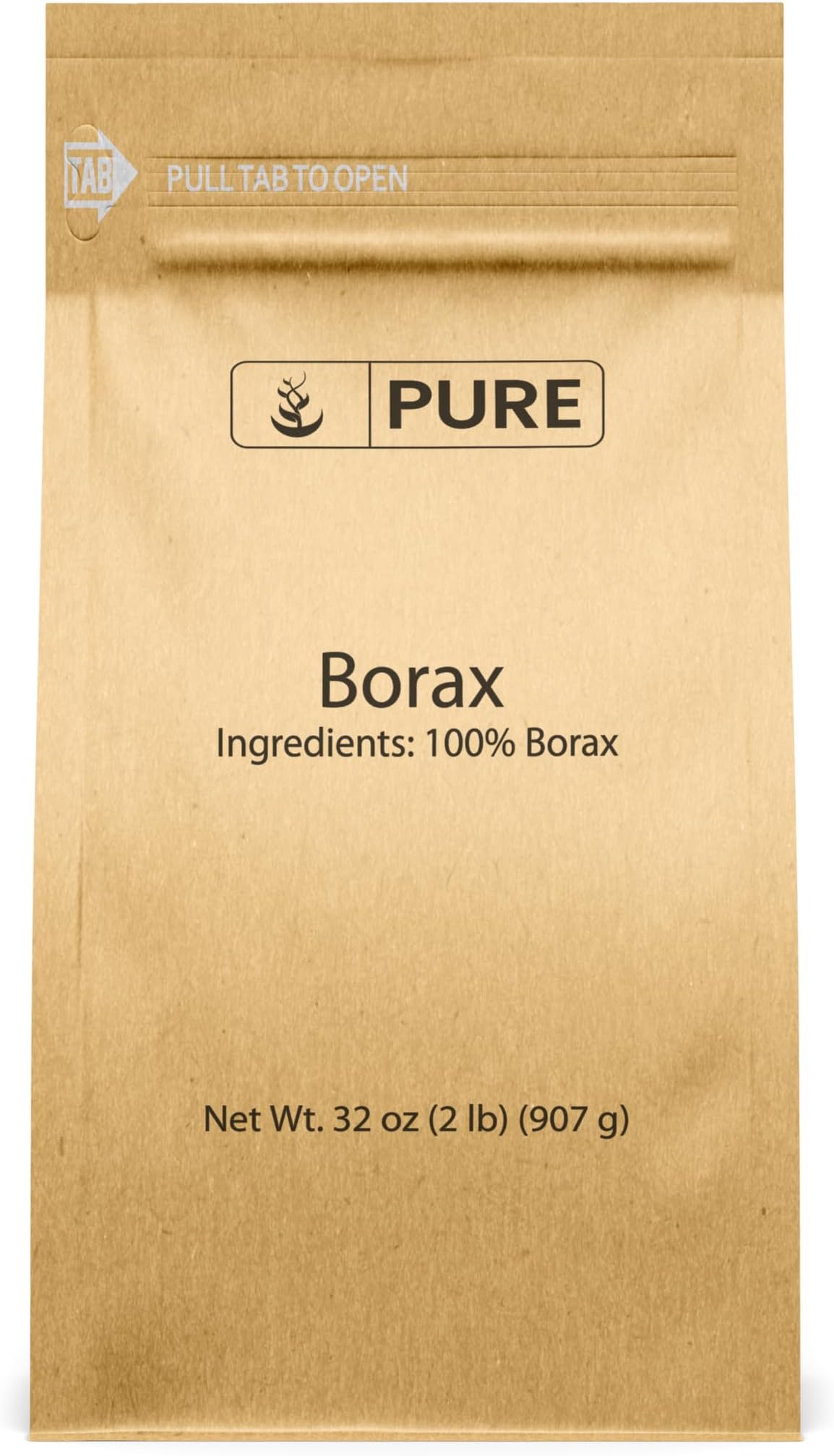 PURE ORIGINAL INGREDIENTS Borax Powder (2 lb) Sodium Borate, Multipurpose Cleaning Agent, Ideal Slime Ingredient