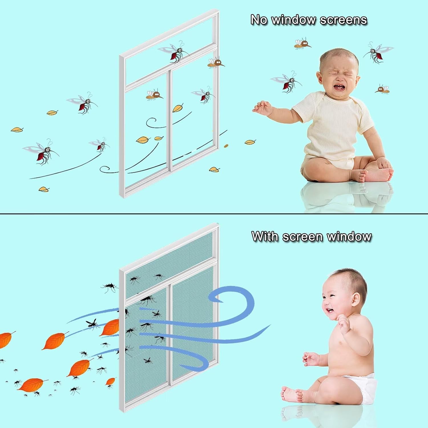 Mosquito Net Fabric 120 x 850 cm, UV Resistant Window Insect Screen Without Shedding When Cutting to Prevent Flies from Entering, Grey