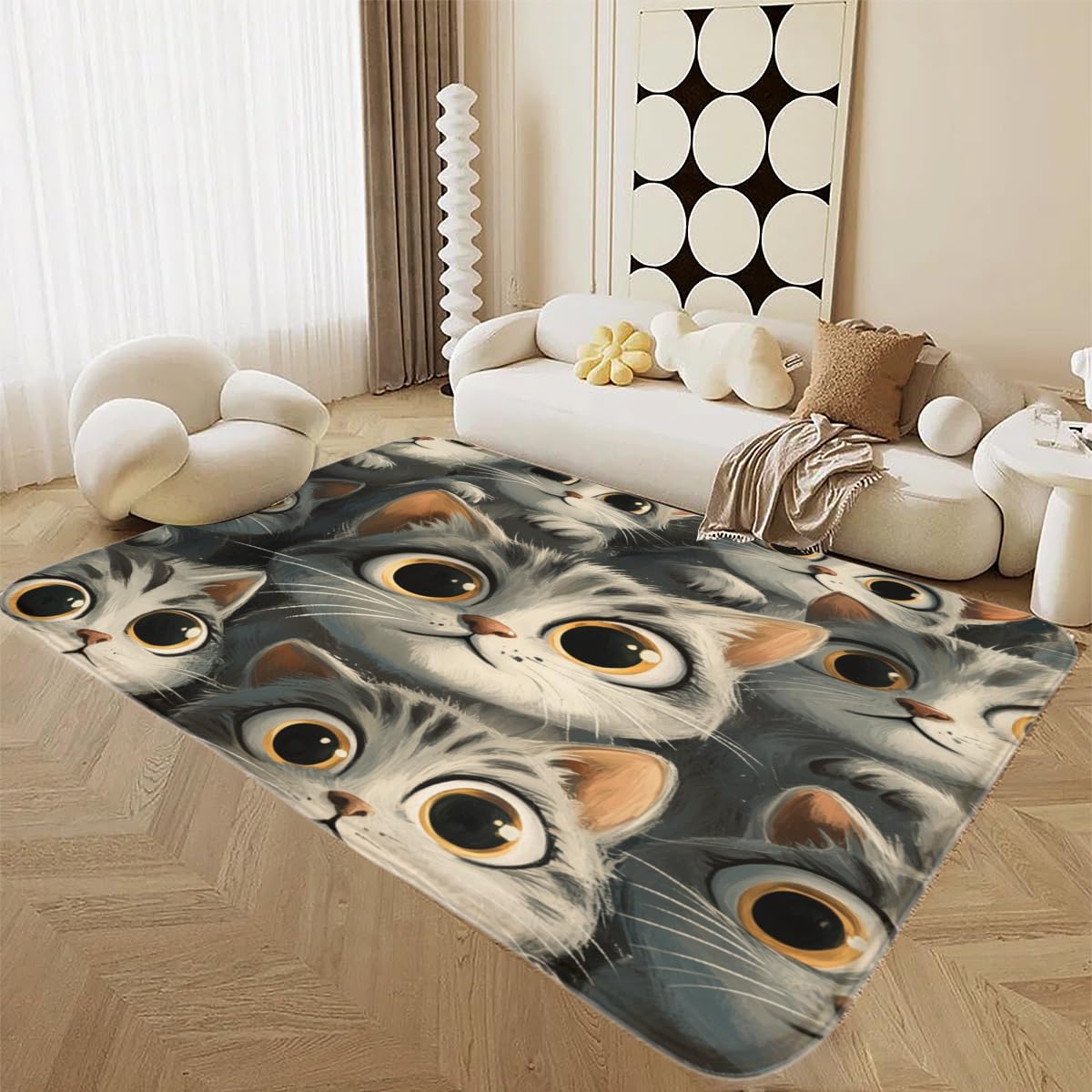 Alfombra de gato Katzenss antideslizante para salon y comedor