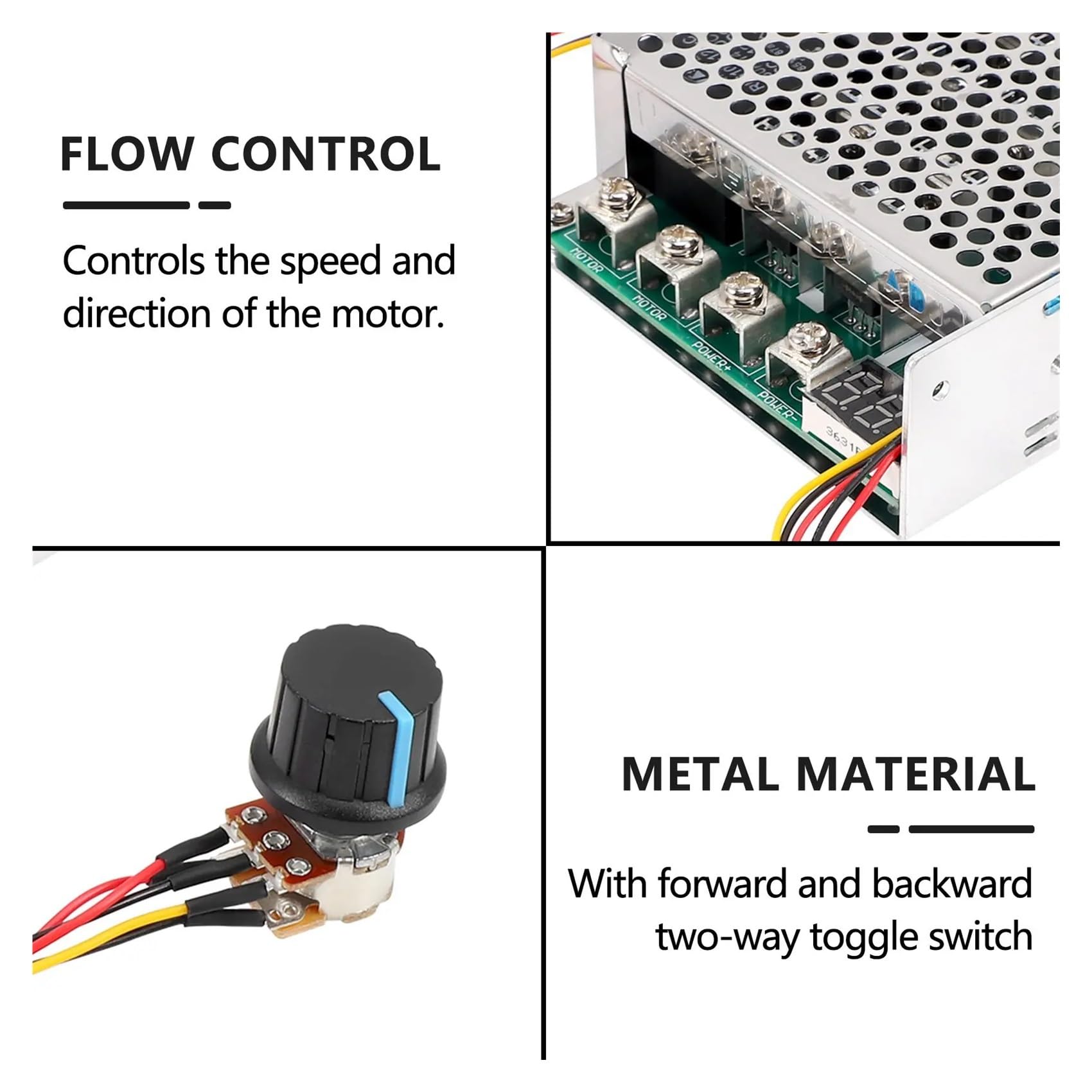 DC 10-55V 100A 3000W Electronic Starter Speed Controller Reversible Control Forward and Reverse Controller