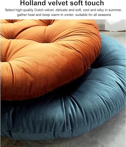 Miniatura 6 de Cojín redondo moderno y simple para silla, cojín de asiento de tatami, cómodo y grueso, suave para balcón, dormitorio, sala de estar, oficina,