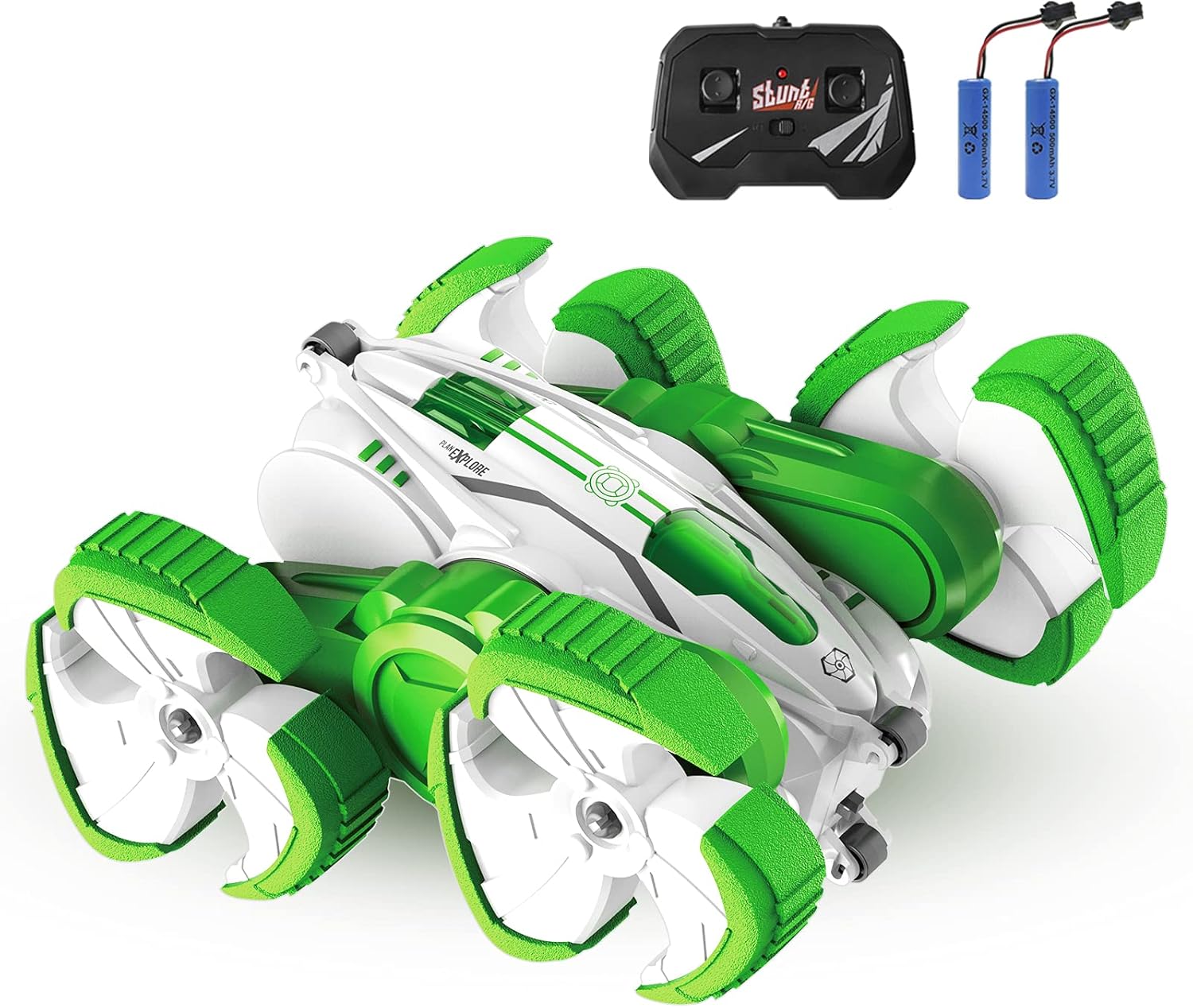 INVINZER Remote Control Car RC Car Truck Toys Hobby RC Cars 4WD Off Road 360° Flip 4 Wheels Drive RC Stunt Car with 2 Rechargeable Batteries Car Toy Gift for 6-12 Year Old Kids Toy Cars for Boys : Toys & Games